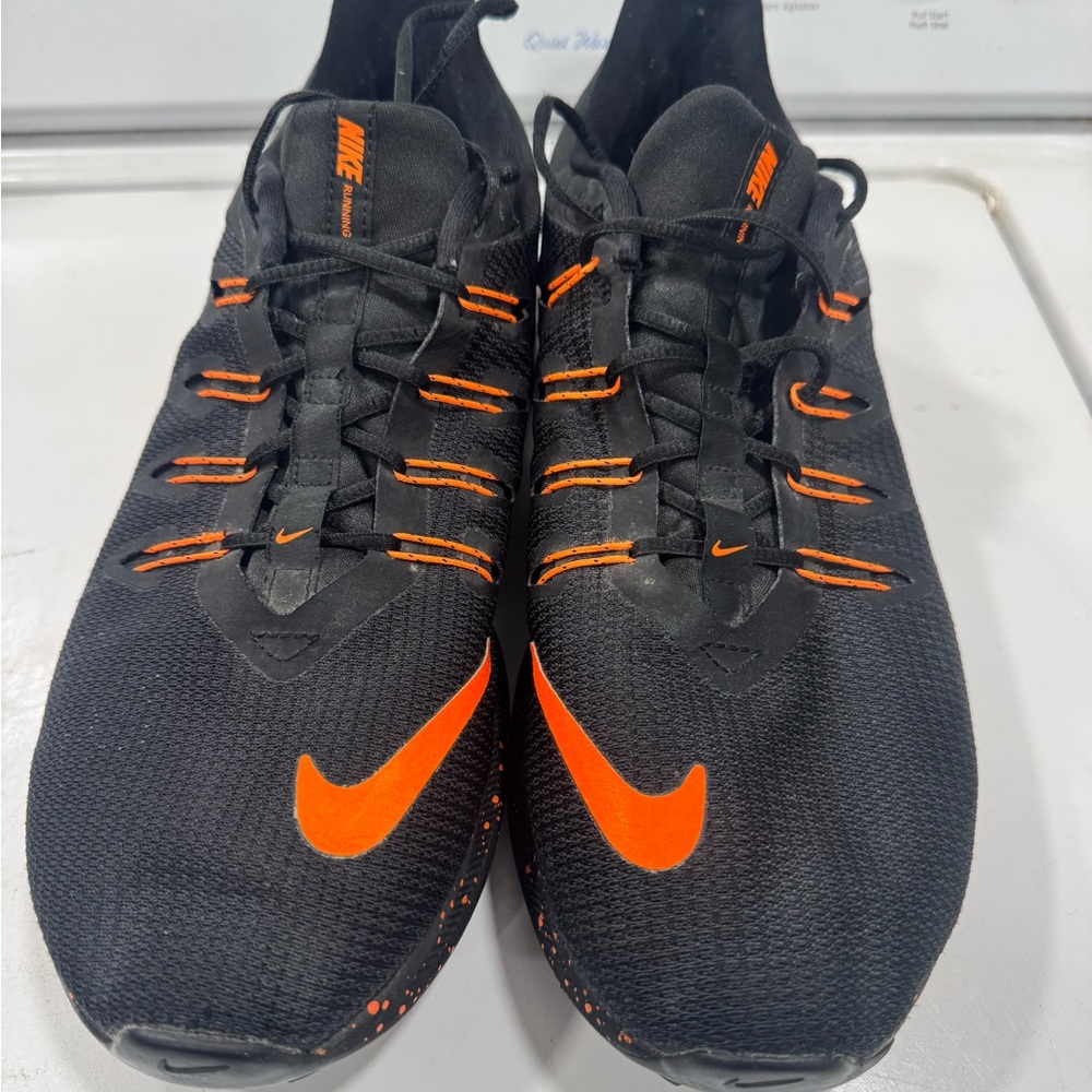 Nike Black and Orange Running Sneakers